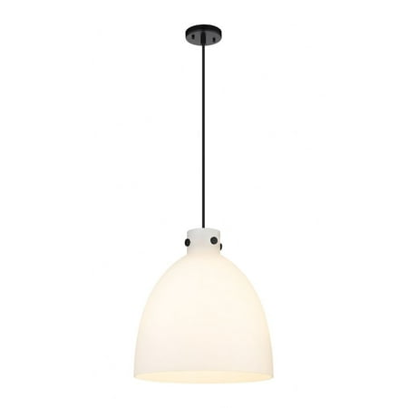 

Innovations Lighting Newton Bell - 1 Light 16 Cord Hung Pendant Matte White/Matte Black