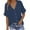 Dark Blue, variant on Tshirts Shirts for Women V Neck, Dressy Tank Tops for Women Cotton Linen Gauze Shirts Short Sleeve Summer Tunic Top Loose Fit Lightweight Casual Blouses