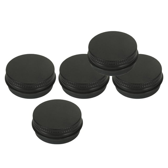 5 uds. De recipientes de almacenamiento de lata para bálsamo labial de negro para crema de maquillaje, 15ml shamjiam Estuche cosmético de latas de aluminio