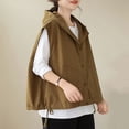 thumbnail image 4 of Timegard Womens Tank Tops Oversized Lightweight Button down Sleeveless Loose Outdoor Hoodie Jackets Tops, 4 of 8