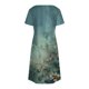 thumbnail image 5 of Vestido Corto de Verano Moda Gradiente Corto de Manga en V Cuello Vestido Casual, Poliéster Ligero de Verano, Lavado de Manos, 5 of 7