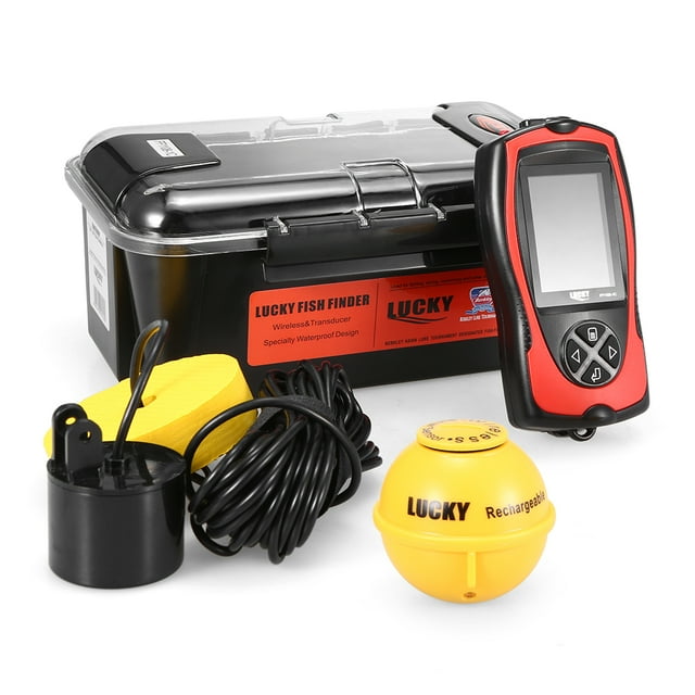 LUCKY Dual-Mode Fish Finder with Wired Transducer and Wireless Sonar for Fresh and Saltwater Fishing