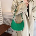 thumbnail image 1 of Bolso de mano de moda para mujer, miniBolso sólido para axilas, Bolso de mano de cuero (verde), 1 of 8