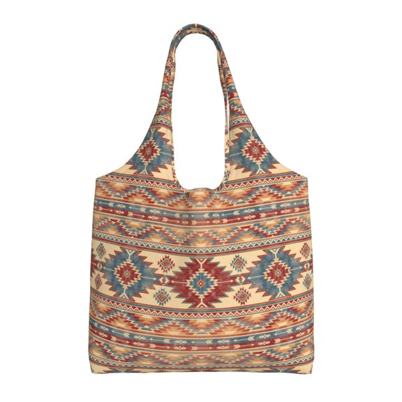 Vsdgher Traditional Tribal Aztec Print canvas Tote Bag, Lightweight Cloth Bags, Suitable for shopping, groceries, travel
