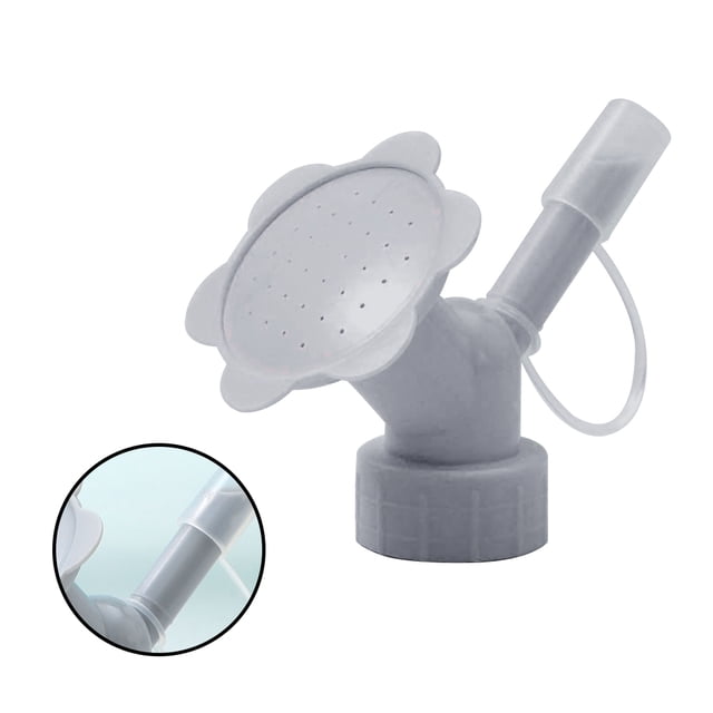 Moyic Botella de bebida 2 en 1, rociador de riego para el hogar, jardín, tienda de flores, riego por goteo de plantas, boquilla de PP, herramienta de Jardín y Patio Gris Moyic HA001504-02