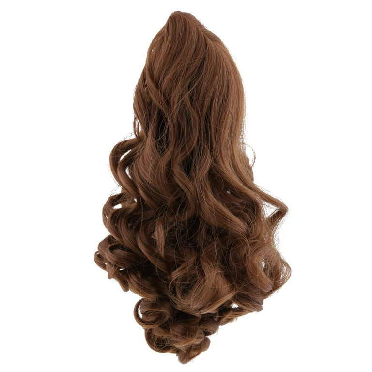 18 Inch DIY Custom Replacement Hair - Fancy Curly Style, girl Doll DIY Making  Supplies Accessories , Brown 