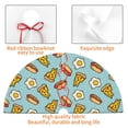 thumbnail image 4 of Sikiie Hot Dog Pizza 30-48 inches {designName} Print Christmas Tree Skirt Snowman Xmas Tree Skirt with Edge Christmas Decorations for Holiday Party-36", 4 of 7