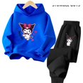 thumbnail image 3 of Conjunto de sudadera con capucha Kawaii Kuromi, ropa de moda para niños, ropa de otoño para niñas, traje de gato, sudaderas con capucha para niños, chándal informal para niños pequeños, 3 of 5