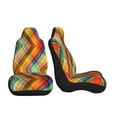 thumbnail image 3 of Pofeuu Abstract Watercolors Tartan Print Automotive Car Seat Covers Flat Cloth Full Set Seat Covers,Car Seat Covers front seats for Cars Trucks and SUVs-1, 3 of 9
