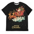 thumbnail image 5 of Men's Christmas T Shirt, 3D All Over Print Santa Claus Graphic Tee, Funny Holiday Short Sleeve Crew Neck Top for Men, Soft Stretchy 88% Polyester 12% Spandex, S-4XL, 5 of 7