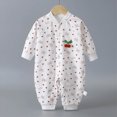 thumbnail image 2 of CAUYDY Newborn Girl Bodysuit 0 3 6 9 Months 1T 2T Baby Romper for Boy Infant Long Sleeved Sleepers Preemie Fall Winter Pajamas Sizes 3-6 Months,Light Pink, 2 of 4