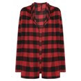 thumbnail image 4 of Women's Cardigan Long Sleeve Jacket Women Plaid Cardigan Fall Fashion Checkered Coat Top,Red Women's Cardigan M, 4 of 8