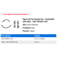 thumbnail image 2 of Upper Pan Gasket Set - Compatible with 2003 - 2007 INFINITI G35 2004 2005 2006, 2 of 2