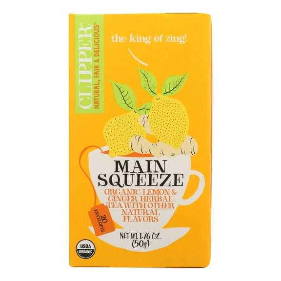 Clipper Organic Main Squeeze Herbal Tea, 20 Count