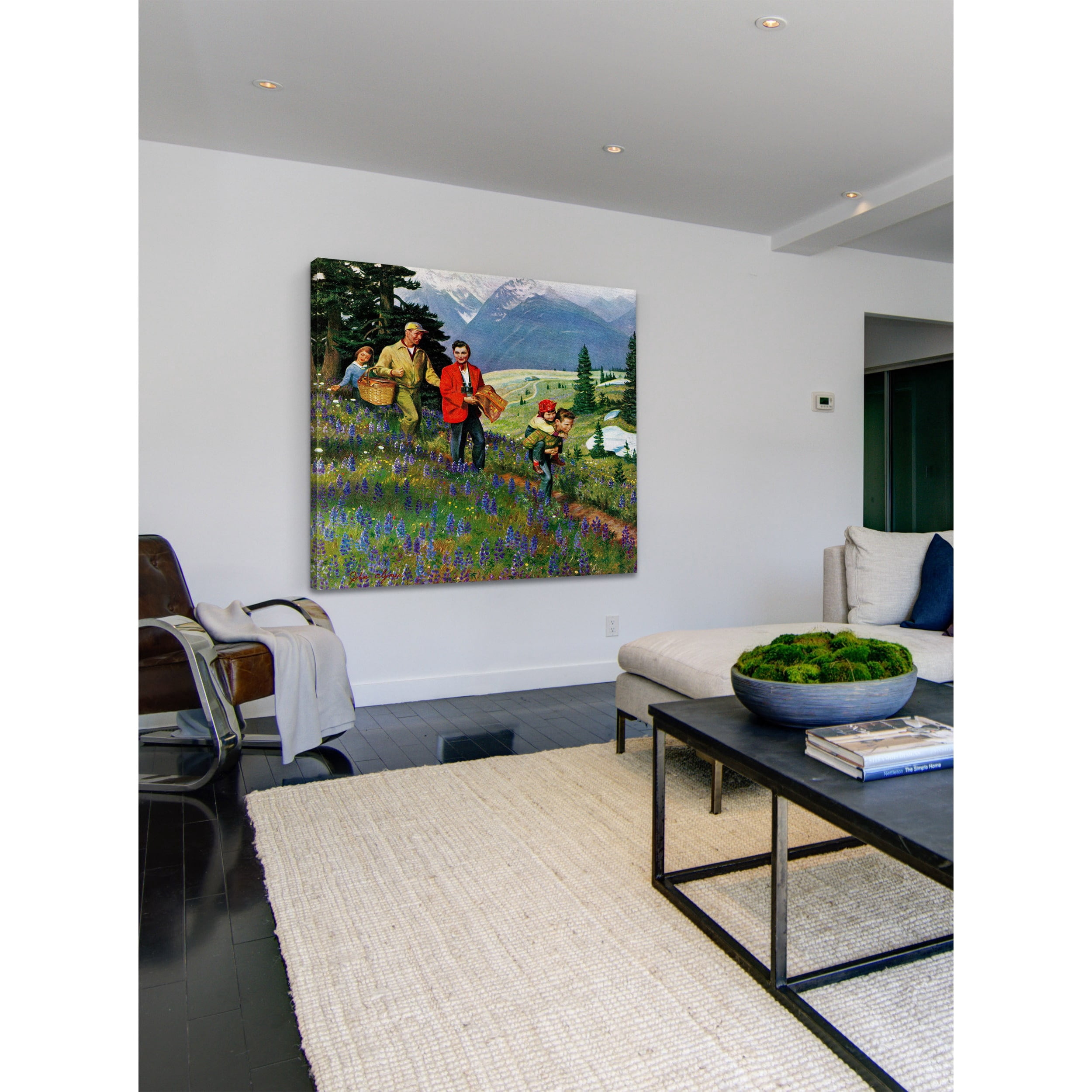 "Mountain Hike" Painting Print on Wrapped Canvas