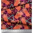 thumbnail image 2 of Soimoi Cotton Poplin Fabric Triangle & Pine Fruits Print Fabric by The Yard 42 Inch Wide, 2 of 3