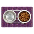 thumbnail image 1 of Periwinkle Pet Mat for Food and Water, Illustration of Various Spring Flowers and Leaves Botanical Artwork, Non-Slip Rubber Mat for Dogs and Cats, 18" X 12", by Ambesonne, 1 of 2