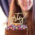 thumbnail image 2 of 40th Birthday Cake Topper Decoration - FORTY - 6.5" x 4" Fortieth Bday Topper w/ Premium Double Sided Gold Glitter Cardstock Paper - Classy & Fabulous Accessory, 2 of 10