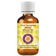 Deve Herbes Pure Fenugreek (Methi) Carrier Oil (Trigonella foenumgraecum) Natural Therapeutic Grade Cold Pressed 15ml (0.50 oz)