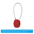 thumbnail image 4 of Unique Bargains Combination Lock 3 Digit Luggage Padlock for Gym Locker Red 1 Pc, 4 of 6