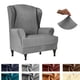 thumbnail image 5 of Cubierta de sofá Decdeal, funda de silla reclinable elástica, protector de muebles, funda de sofá de tela suave y elástica en gris., 5 of 6