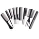 thumbnail image 1 of 10 paquetes de peinado profesion negro para el cabello, de finos con levantamiento de rizos, de s de peluquería para estilist Colcomx Peine para peinar, 1 of 8