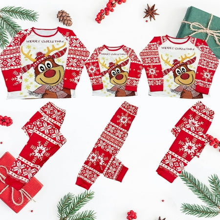 

Baikeli Matching Family Pajamas Sets Christmas Holiday Pjs Letter Print Top and Plaid Pants Parent-kids Sleepwear OOTD Nightmire Pijama Hombre Verano