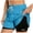 Navy, variant on Karymi Plus Size Pants for Women Trendy Loose Solid Short Inner Lining Anti-Exposure Pants Quick Dry Comfy Short Pants Fashion Stretchy String Trousers for Women