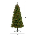 thumbnail image 4 of Nearly Natural Clear Prelit LED Assorted Colors Holiday Pine Christmas Tree, 7', 4 of 8