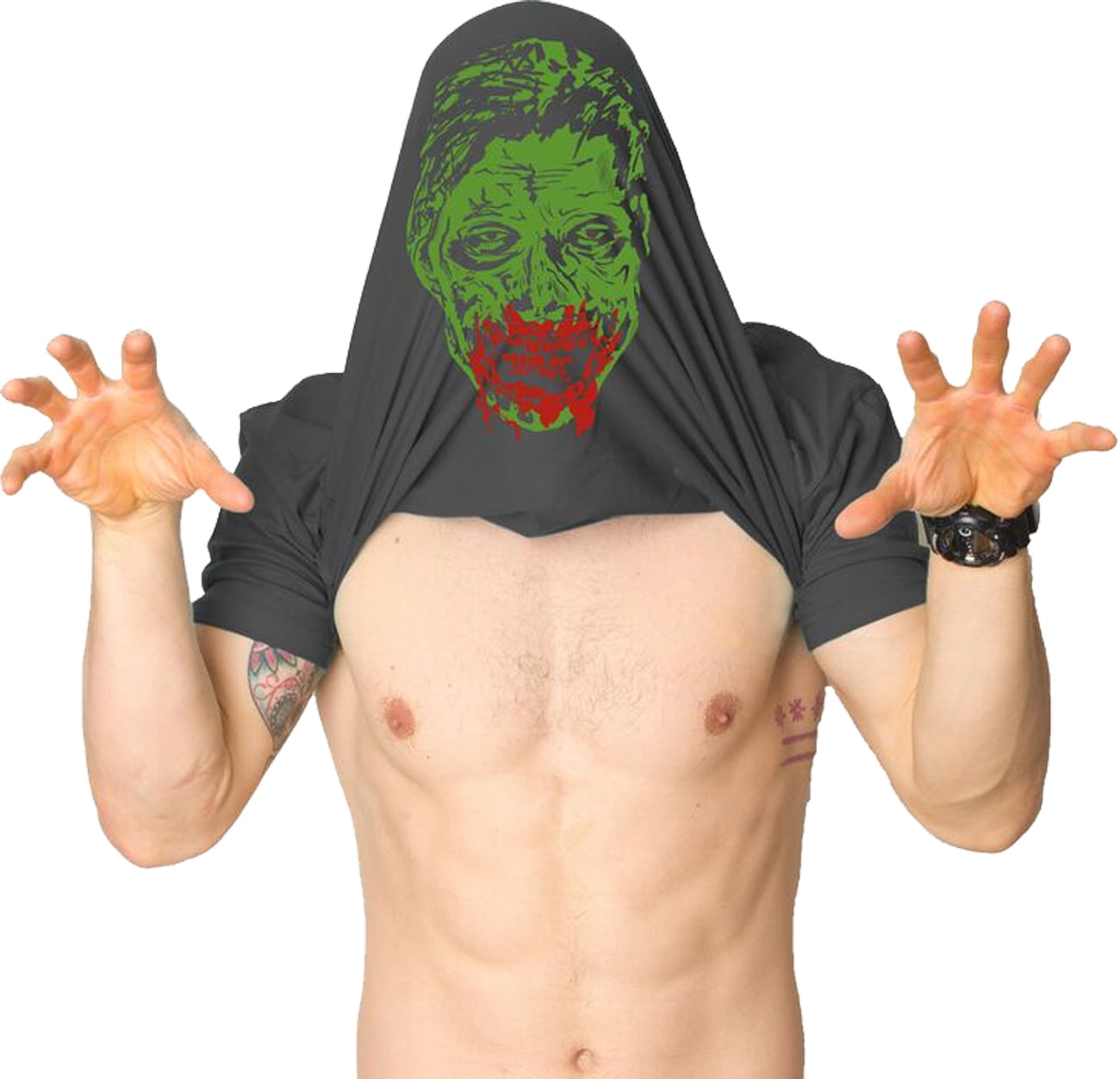 Mens Ask Me About My Zombie T Shirt Funny Flip Costume Outbreak