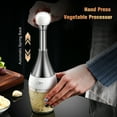 thumbnail image 4 of Manual Food Chopper, Manual Garlic Chopper, Onion Chopper, Portable Mini Chopper with Three Blades, Hand Press Vegetable Processor for Onions, Garlic, Vegetables, Fruits, Nuts and Herbs, 4 of 8