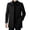 Black, variant on Men's Overcoat Mid Long Length Lapel Collar Single Breasted Button Down Streetwear Business Casual Trench Coats with Pockets Gray M