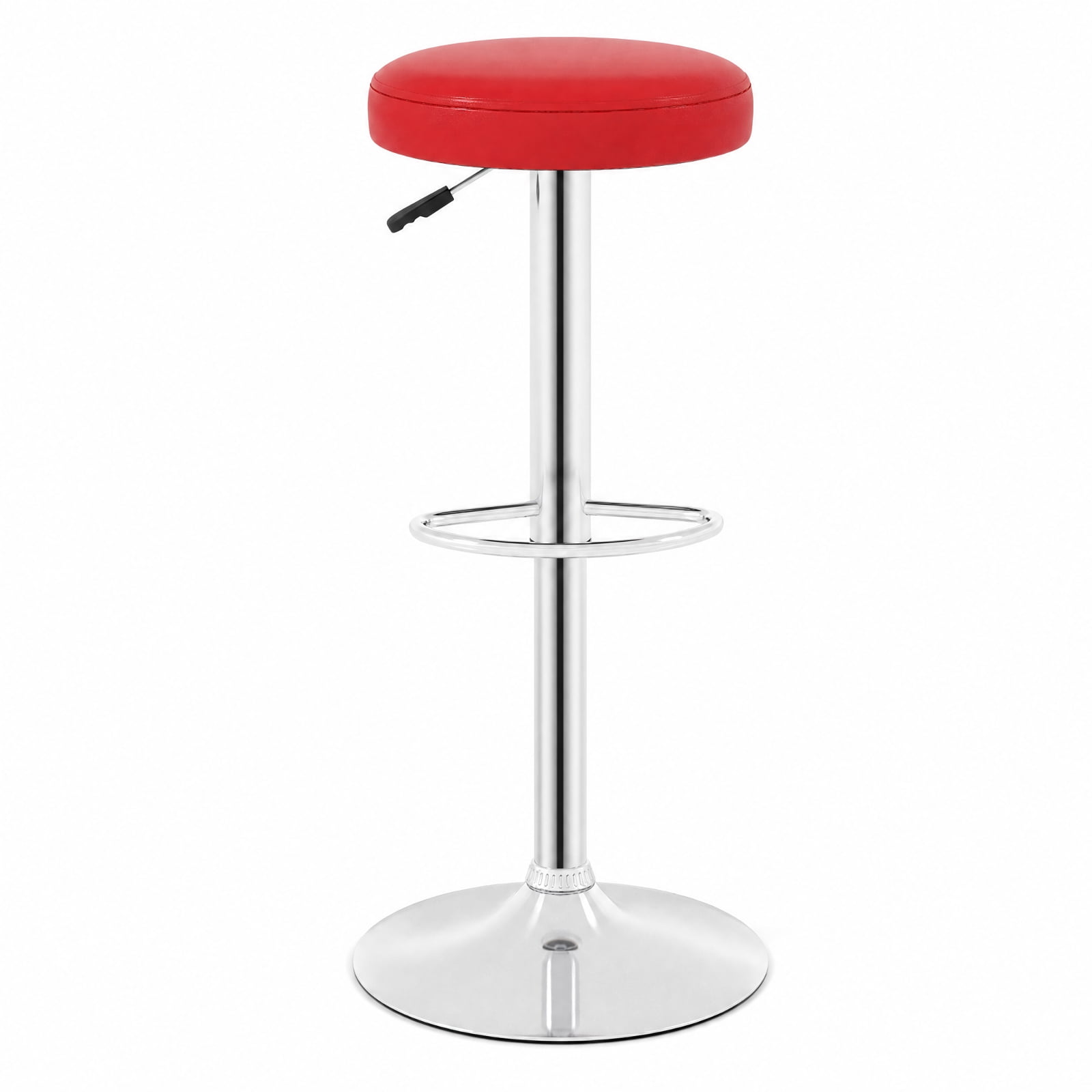 Furnibear Set of 2 Height-adjustable Swivel Bar Stool with 360° Swivel bar stool for Kitchen Island Counter Bar Pub Dining Home, Red