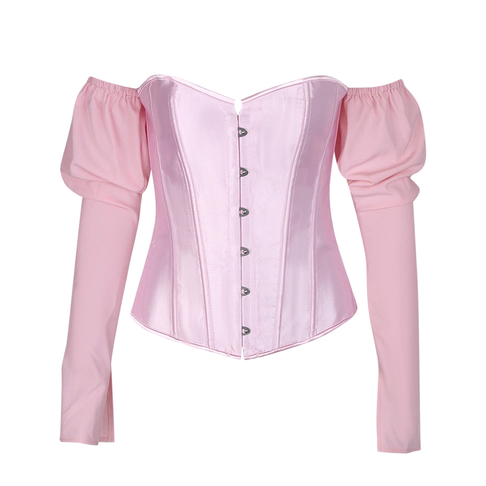 Plus Pink Structured Corset Top, Plus Size
