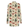 thumbnail image 2 of Cutuoiiu Women's Fashionable Christmas Printed Long Sleeve Cardigan Jackets Gifts, 2 of 7