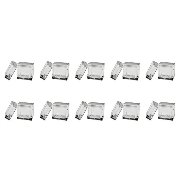 20 Bandejas de Caja AcríLica para Cubos de Elementos de 0,39 Pulgadas y 10 Mm, Caja Transparente, Soporte de Tabla PerióDica para Colecciones de Elementos