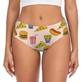 thumbnail image 1 of Fotbe Hamburger Pizza Calzones Estampados para Mujer – Ropa Interior de Algodón, Cómoda, Suave y Elástica-Small, 1 of 6