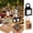 Beige 1Pack, variant on 12 Kraft Paper Wine Bottle Box with Window Hanging Foldable Gift Box Gift Wine Box Empty Wine Bottle for Decoration 2PCS Beige 2Packs 22x13x2.5 cm