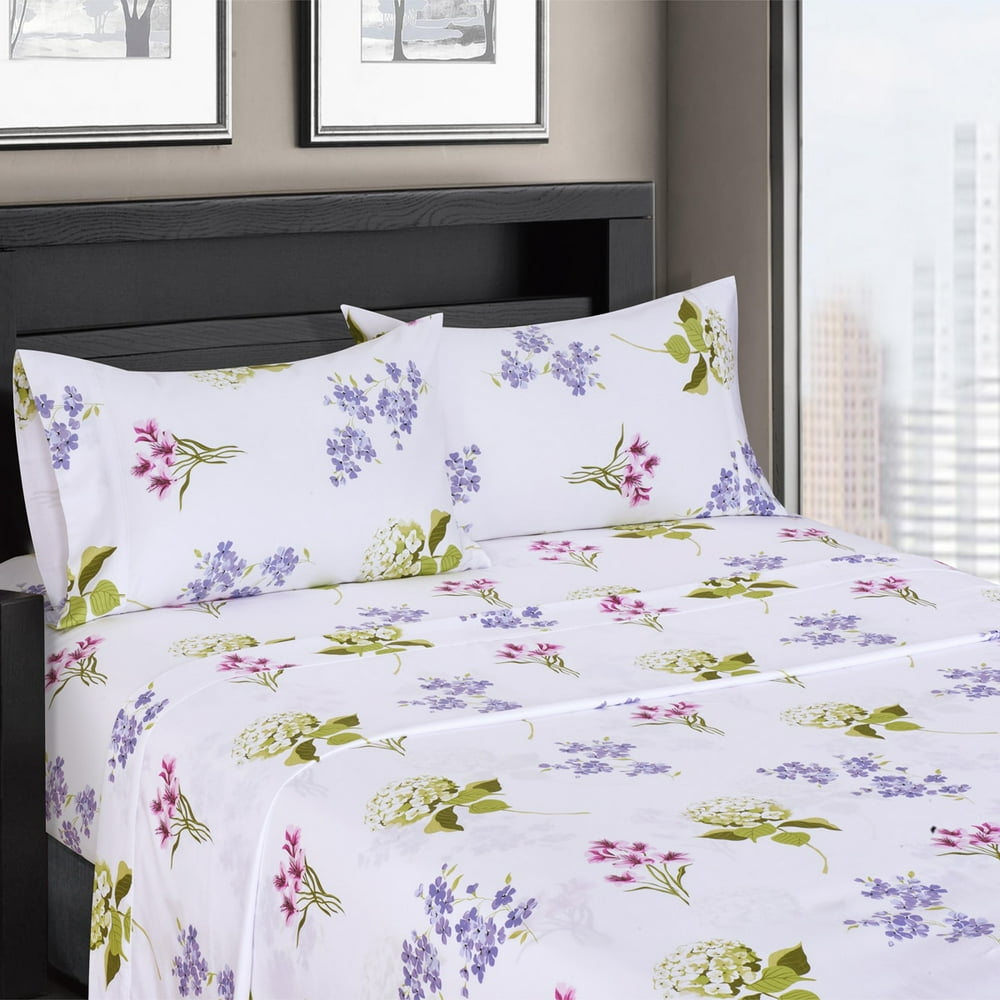 Blossom Printed 300 Thread count 100 Cotton Sheet Sets King