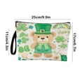 thumbnail image 4 of Xihbxyly Bolsa para El Día de San Patricio, Adorable Organizador de Maquillaje de Cuatro Hojas, Espacioso Neceser Portátil, Bolsa de Tela Suave con Cremallera, Ideal para Viajes, Regalo de Moda, Dise, 4 of 7