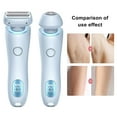 thumbnail image 3 of 2-In-1 Women Electric Shaver USB Rechargeable Waterproof Portable Travel Face Body Bikini Area Arm Leg Hair Removal Razor Epilator Trimmer, 3 of 8