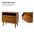 thumbnail image 7 of 26" Tall 2-drawer End Table with Charging Station Table for Living Room Acron, 7 of 7