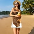thumbnail image 3 of Lukts Happy Fluffy Robe Sans Manches pour Femmes, Robe d'Été à Col Rond avec Poches, Adaptée à la Vie Quotidienne, Plage, Fête, 3 of 7
