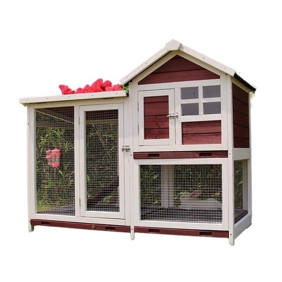 Spacious Outdoor Pet Rabbit Cage - Create a Dream Home Rabbit Villa with an Inviting Rabbit Nest for Your Furry Friends