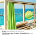 thumbnail image 4 of LAGarden 54"x108" Outdoor Privacy Curtain Panel Tab Top UV30+ Backyard Patio Gazebo Cabana Deck Pergola 20 Piece, 4 of 9