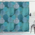 thumbnail image 1 of Ambesonne Floral Shower Curtain, Clove Petals Vibrant, 69"Wx84"L, Petrol Blue Teal, 1 of 3
