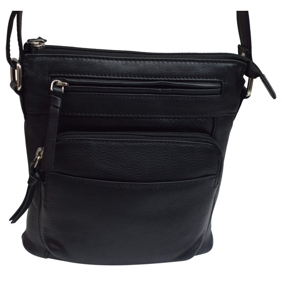 Women's Premium Genuine Leather Organizer Purse Ladies Crossbody Shoulder Bag