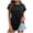 Black, variant on HXWCHs Women Solid UPF 90+ T Shirt Women's Fashion Round Neck Batwing Sleeve Tee with Asymmetric Hem Solid Color Casual Short Sleeve top L Navy