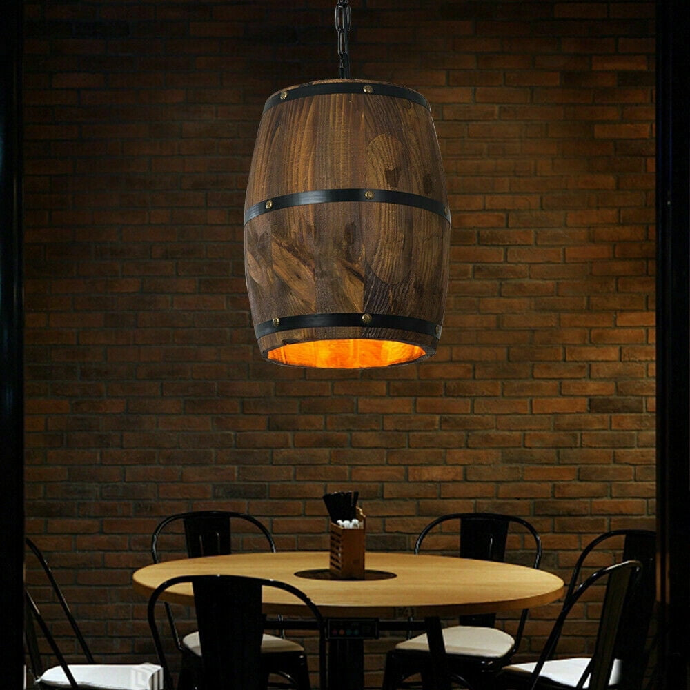 MONIPA Wine Barrel Light Bar Cafe E27 Fixture Ceiling Pendants Lamp