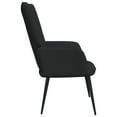 Relaxing chair with stool black fabric
